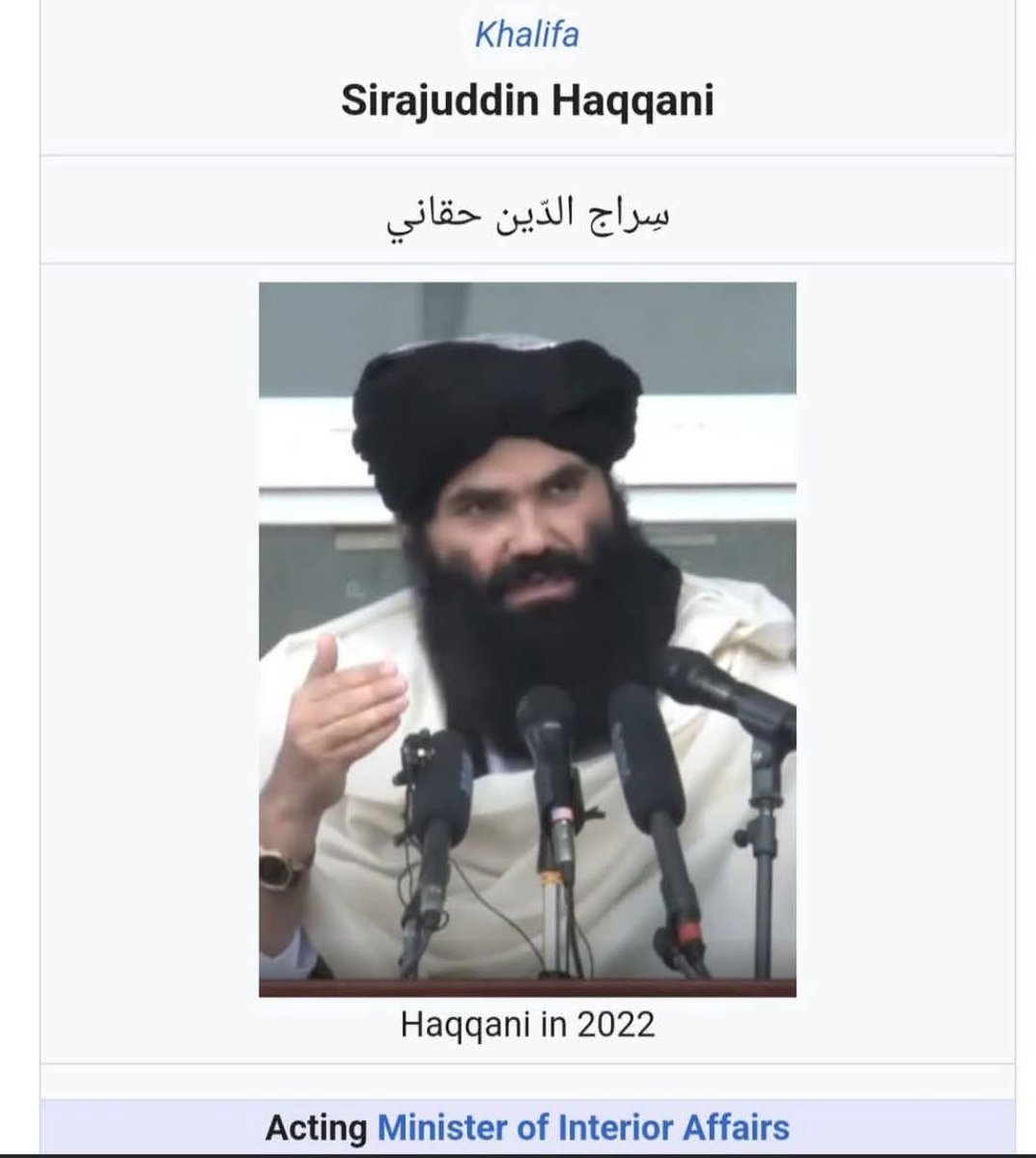 In Afghanistan this man's nickname was the father of suicide bombing, now he's acting as the minister of interior and is printing passports for Islamic terrorists to legally come into our country. <a href="/TPASarah/">Sarah Adams</a>
