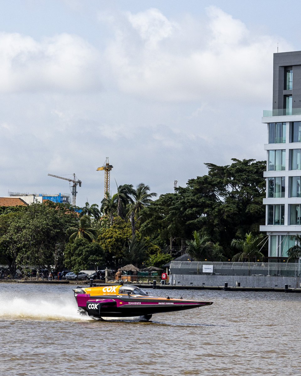 E1LagosGP's tweet photo. Today’s qualifying trials marked a milestone, the first-ever E1 World Championship qualifiers on African waters.

Team Brazil claimed P1 (first position), followed closely by Team Rafa and Westbrook Racing. 

#E1LagosGP #E1Series #Qualifying https://t.co/tyd8cxiyJR