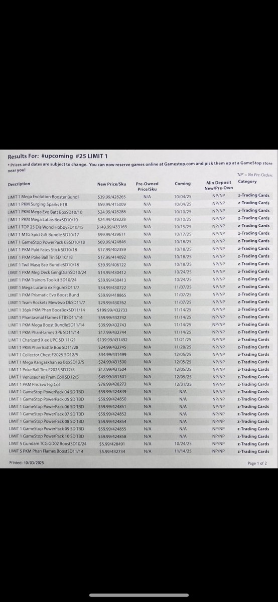 Upcoming GameStop Pokémon Releases

(dates are subject to change)

#Pokemon #GameStop