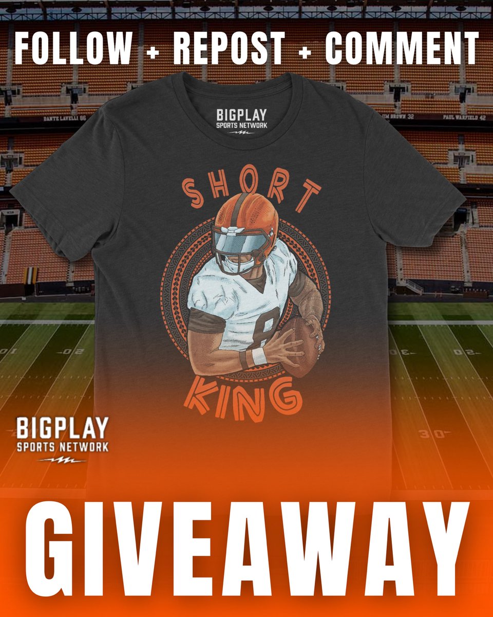 BIGPLAY's tweet photo. Our Short King  🦆 👑 
Our new DG shirt has arrived and you’ve got a chance to win one!

We’re giving away a shirt for every 100 passing yards and every TD thrown! 

To enter: Follow &amp; Retweet ✅

BUY! https://t.co/Mirv5A9McO https://t.co/oBAv84lW8u