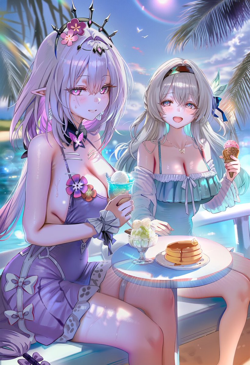 #HonkaiStarRail #崩壊スタ一レイル 
Firefly / ホタル Castorice / キャストリス
一緒に食べる・・？