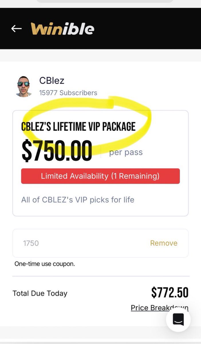 Wow what a value only $250 more for <a href="/cblezbets/">cblez</a> lifetime package over his yearly package 

It must be the same company behind all these scam cappers subscribe to