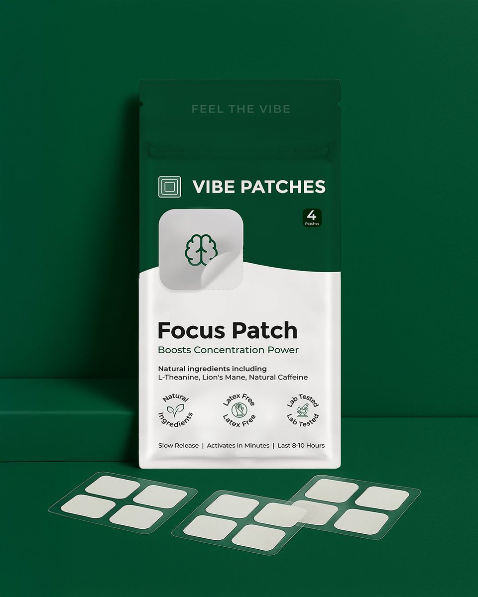 VibePatches's tweet image. 🎯 Dial in your focus, silence the noise. 🎯

The Focus Patch helps you lock into clarity, no crash, no burnout.
With Alpha GPC, natural caffeine &amp;amp; CoQ10.
Peel. Stick. Focus.
8–10 hrs • Plant-based • Vegan • Made in USA

#FocusPatch #VibePatches #WellnessPatch #TopicalPatch