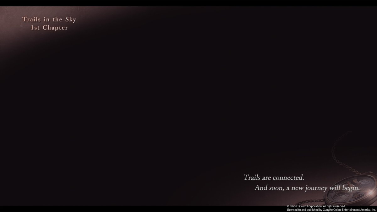 Trails in the Sky 1st Chapter done! Can’t wait for SC. 🔥

#TrailsintheSky1st