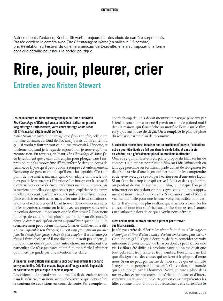 ksqmedia's tweet image. Cahiers du Cinéma N°824 - October 2025