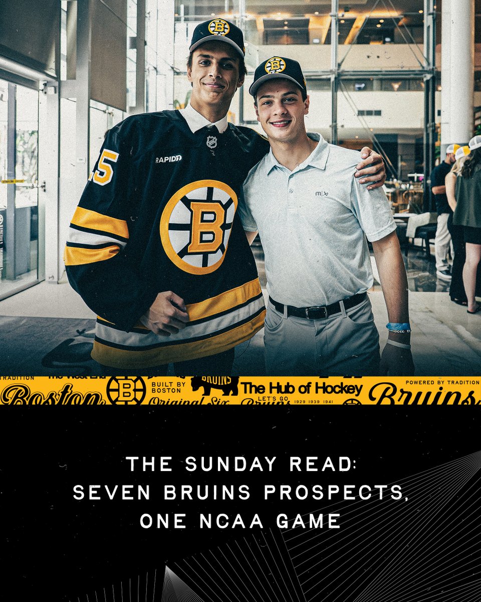 “It is really special. We don’t talk about it too much, but it is something that we all know and could obviously be really cool in the future."

📰 Friday's BC-Quinnipiac season opener featured a bevy of Black &amp; Gold draft picks: bit.ly/48fIZM1