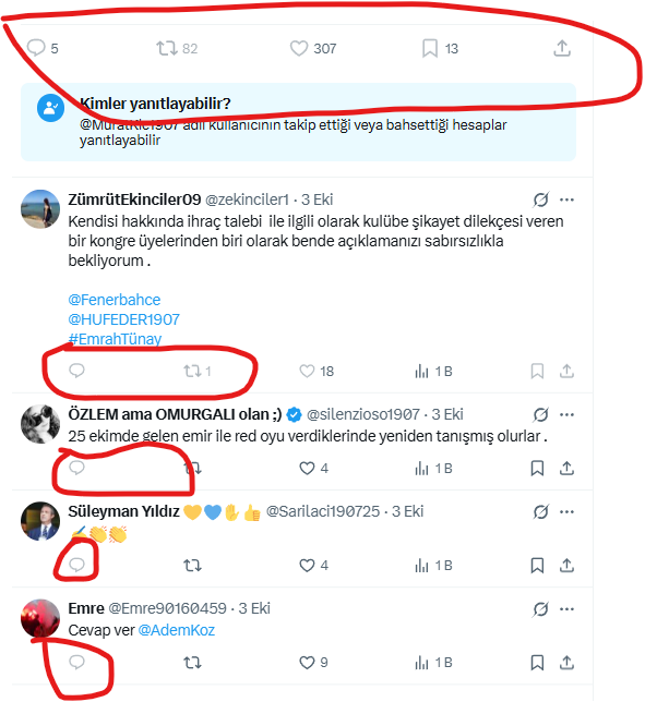 Merhaba Arkadaşlar...

Ali Koç yanlısı profilleri iyi inceleyin. Profillerinde yorum ve retweetleri kapatıyorlar.  Açsanıza yorumları! Bu şahıslar kimler? Fenerbahçeli biraz zeki olur. Bu şahıslar bulunup kulüpten kovulmalı.