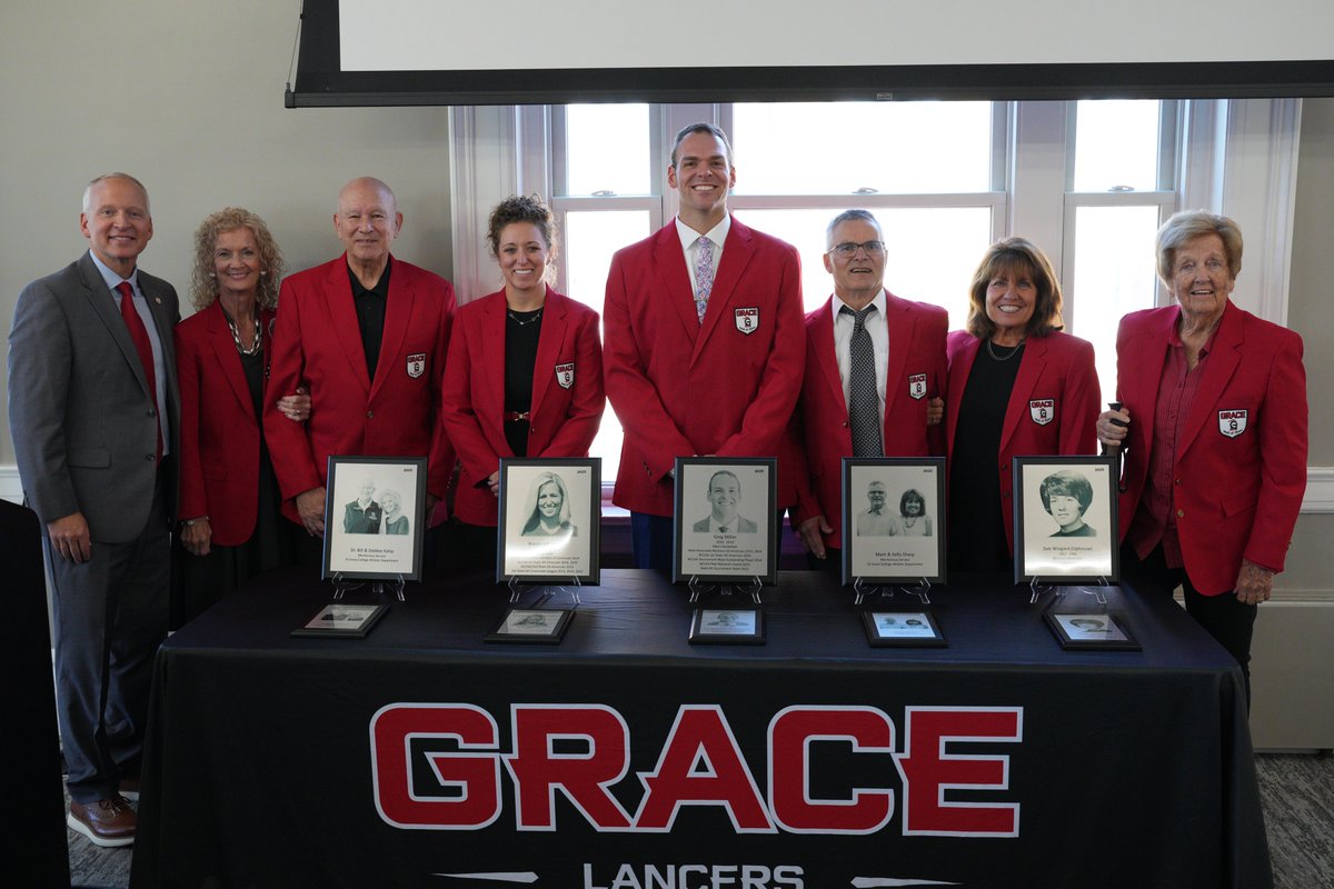 Chad__Briscoe's tweet photo. Incredible morning honoring the 2025 class for the @GraceLancers Hall of Fame! Special stories of the history of all the Lord has done & continues to do through Grace Athletics! Congratulations to all our inductees! #LancerUp #MakeHIMknown https://t.co/IUiL4oMtPm