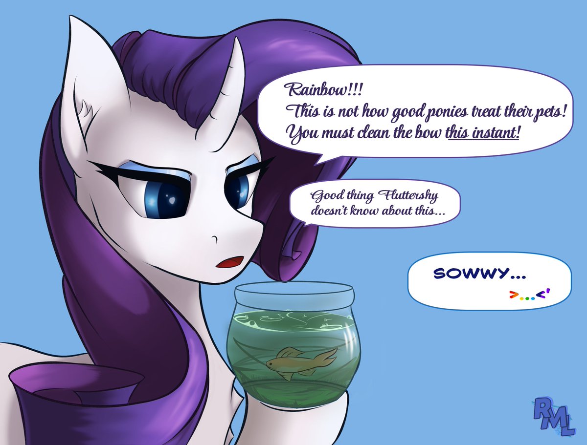 𝐈𝐧𝐤𝐭𝐨𝐛𝐞𝐫 𝟐𝟎𝟐𝟓. 𝐃𝐚𝐲 𝟒. 𝐌𝐮𝐫𝐤𝐲. 

That's why Rainbow took the turtle, lol. Yeah. I took "murky" literally.

#Rarity #pony #mlp #RainbowDash #Inktober #Inktober2025