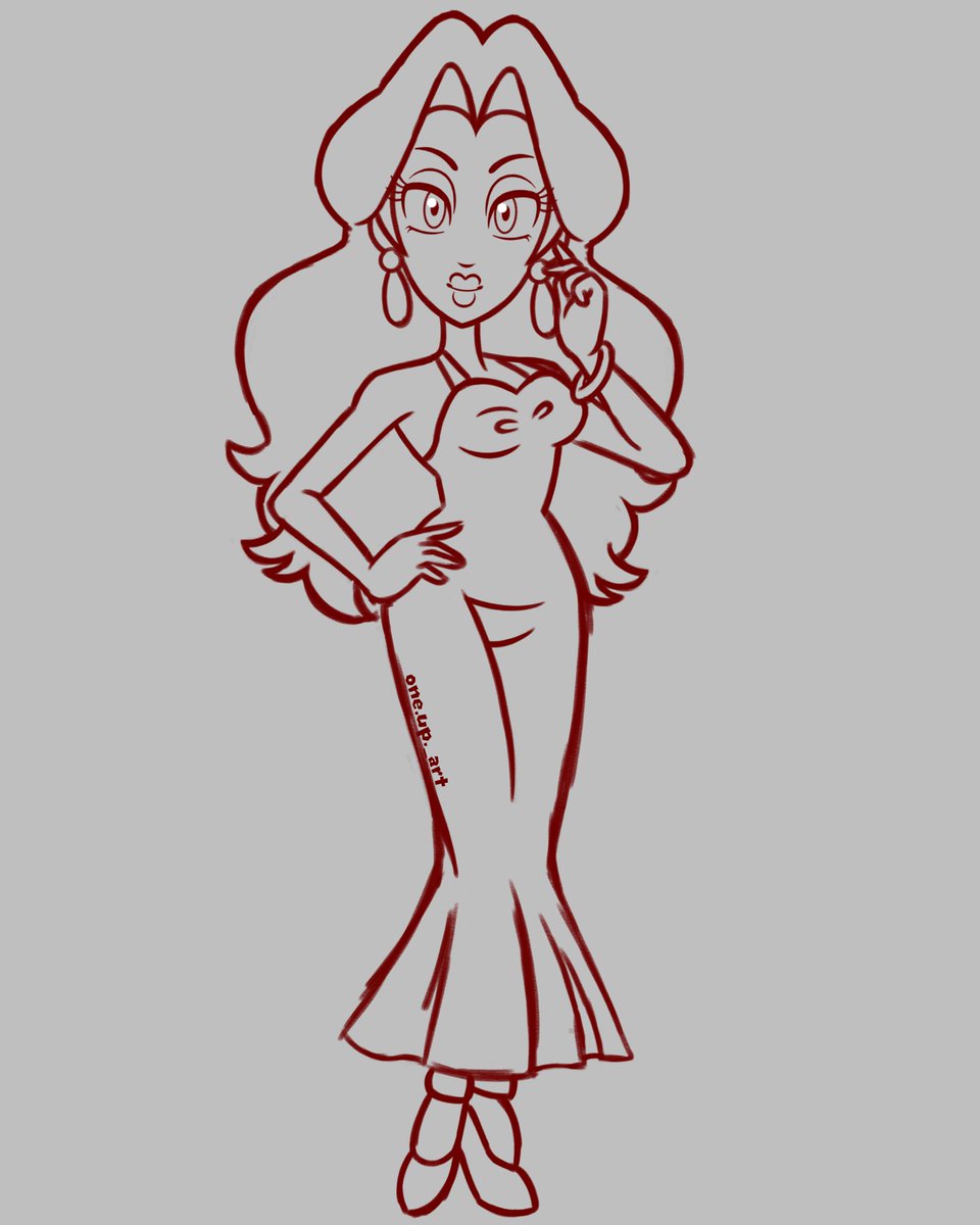 ooneupart's tweet image. Making a 2d art version of Pauline&apos;s most iconic pose ❤️✨

#mariobros #mayorpauline #2dstyle #2dart