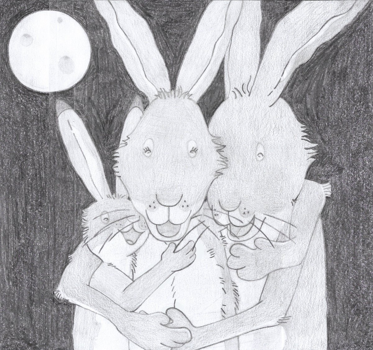 SuKanzoo's tweet photo. I've been thinking about a new fanfic based on Guess How Much I Love You as of late, and it involves the whereabouts of Little Nutbrown Hare's missing mother.

I've made a sketch based on her being found. Hope you like it! <3 #GuessHowMuchILoveYou https://t.co/CdhIbpObFm