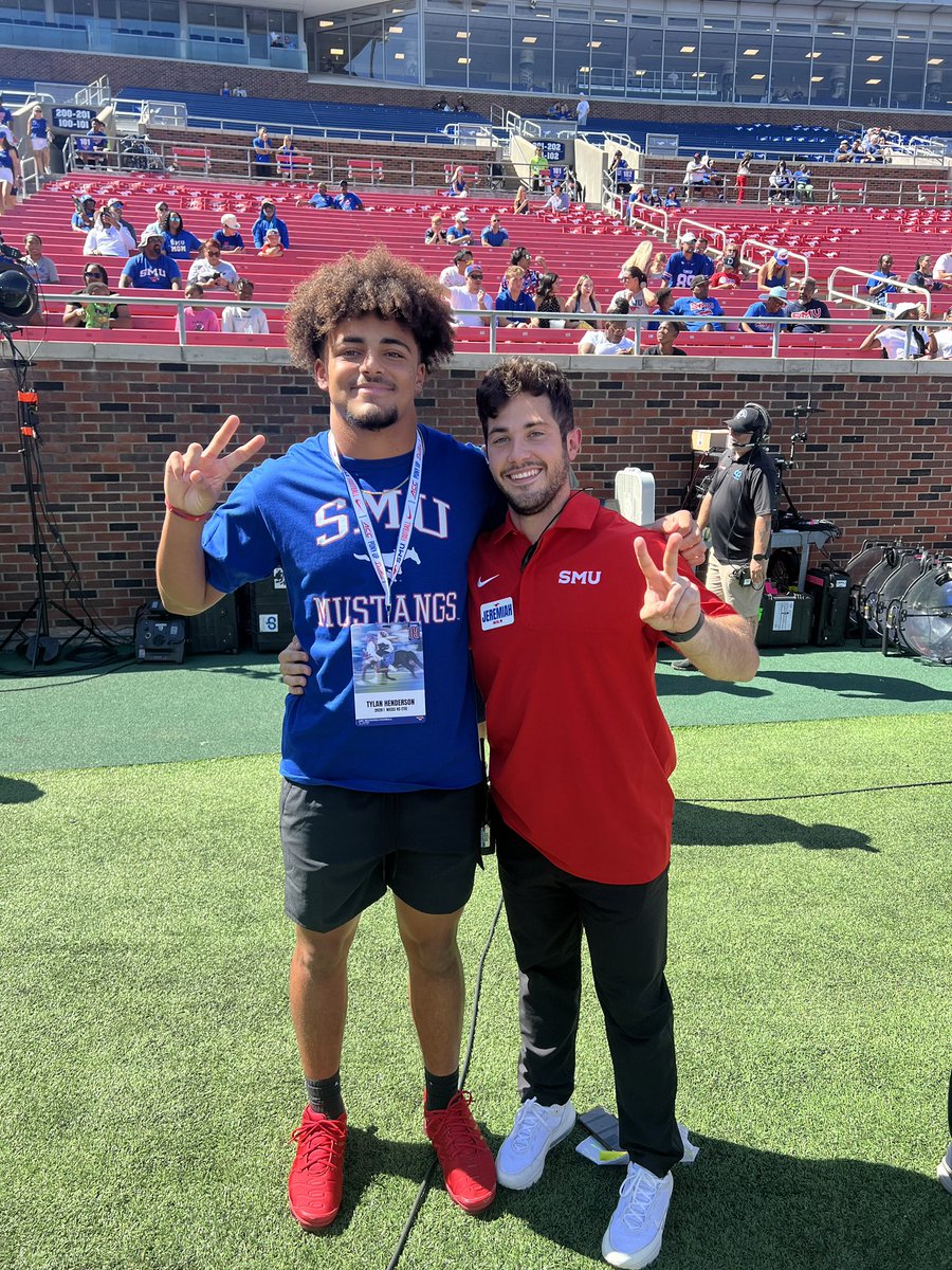 #AGTG After a great conversation with <a href="/CoachMoCrum/">Maurice C. Crum Jr.</a> and <a href="/mrfootballwait/">Jeremiah Wait</a> I’m blessed to receive an offer from <a href="/SMUFB/">SMU Football</a> 

<a href="/rhettlashlee/">Rhett Lashlee</a> 
<a href="/coachsymons/">Scott Symons</a> 
<a href="/ConnorMFB/">Connor Morgan</a> 
<a href="/Coach_Hill2/">Malcolm Hill</a> 
<a href="/CoachCD20/">Coach Devereaux</a> 
<a href="/FACEONETRAINING/">LARRY WEATHERS COBs💥👈</a> 
<a href="/JScruggs247/">Jordan Scruggs</a> 
<a href="/samspiegs/">Sam Spiegelman</a> 
<a href="/BillyEmbody/">Billy Embody</a> 
<a href="/adamgorney/">Adam Gorney</a> 
<a href="/TFloss32/">Todd Glawson</a> 
#PonyUp