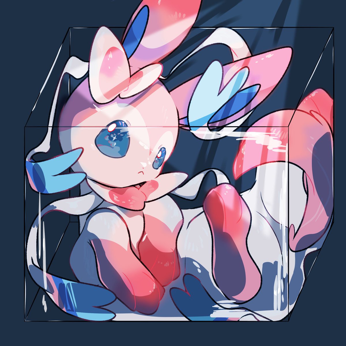 Aoimo133's tweet image. 箱詰めニンフィアは液体