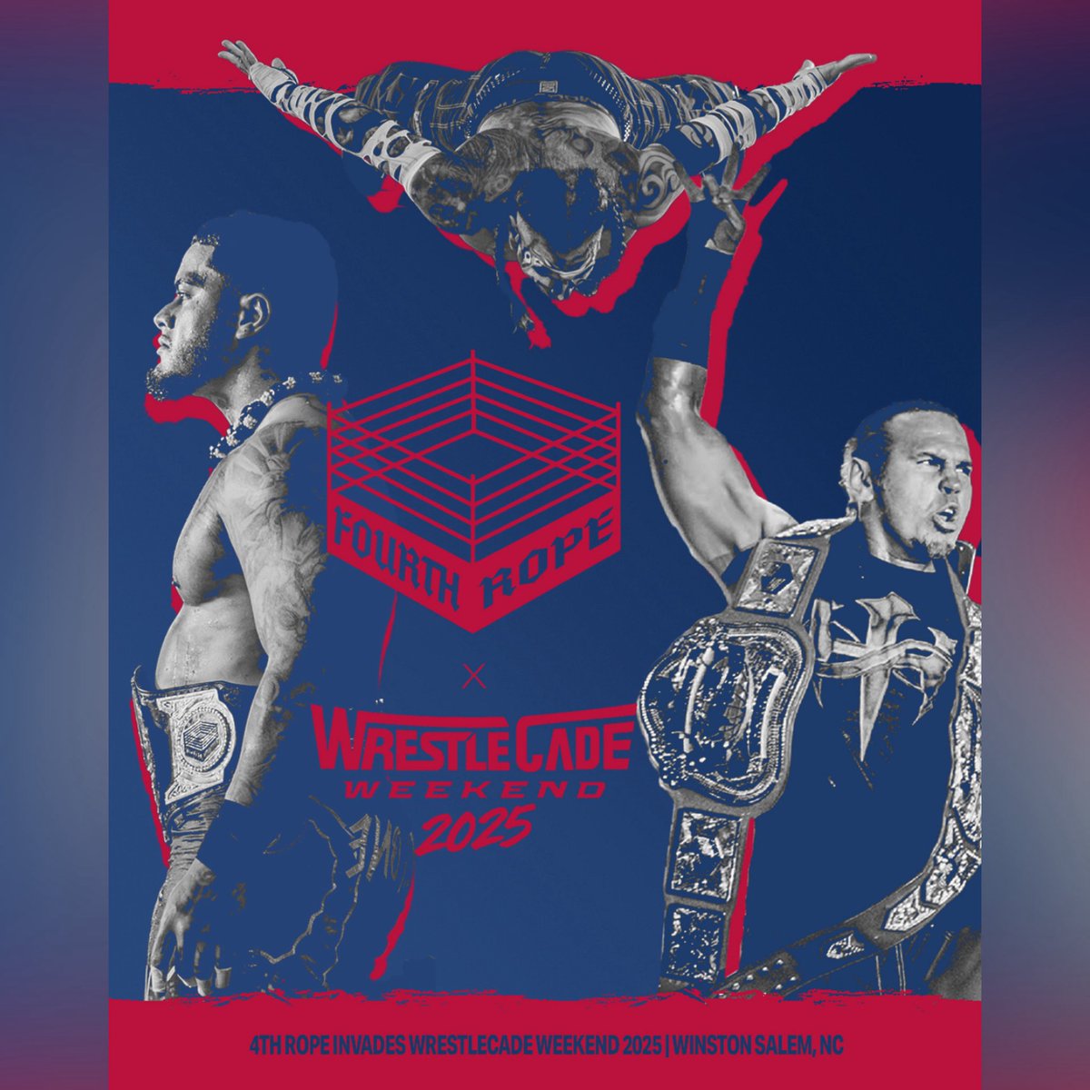 WrestleCade's tweet photo. ๐จ Debut Alert! ๐จ
4th Rope hits WrestleCade Weekend on 11/28/25!
๐๏ธ on sale NOW
๐ https://t.co/pLFJGatmBW
#WrestleCade #FourthRope https://t.co/gVYa4Buqke