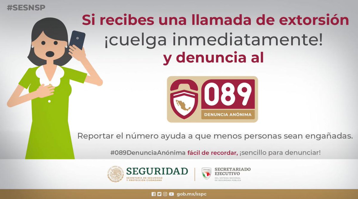 SEducacionVer's tweet photo. Si recibes una llamada de extorsión, cuelga y ¡denuncia! 📞 
Reportar el número y compartir tu caso, permite que menos personas sean engañadas.
 📱📅 El 089 Denuncia Anónima está disponible las 24 horas, los 365 días del año. https://t.co/gRngNQkzIb