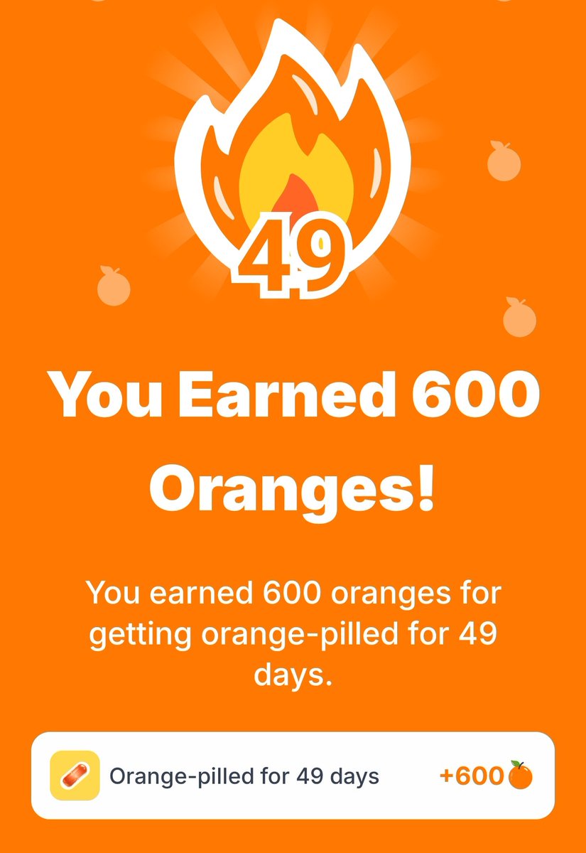 49 days of consistency 
Every orange earned is proof that progress never stops when passion burns bright.