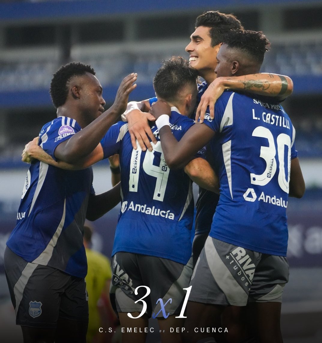 BUEN ARRANQUE DEL BOMBILLO EN LA SEGUNDA LIGUILLA

<a href="/CSEmelec/">Club Sport Emelec</a> venció 3-1 a #DeportivoCuenca por la Fecha 1️⃣ del Hexagonal 2 de la #LigaEcuabet 2025 en el Estadio George Capwell.

⚽🔵J. Cevallos 12', M. Solis 18', J. Ruiz 75' (P)

⚽🔴 Mancinelli 61'

#TribunaEléctrica #Emelec