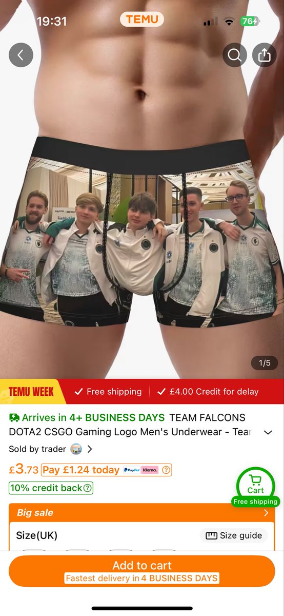 Temu special Falcons merch