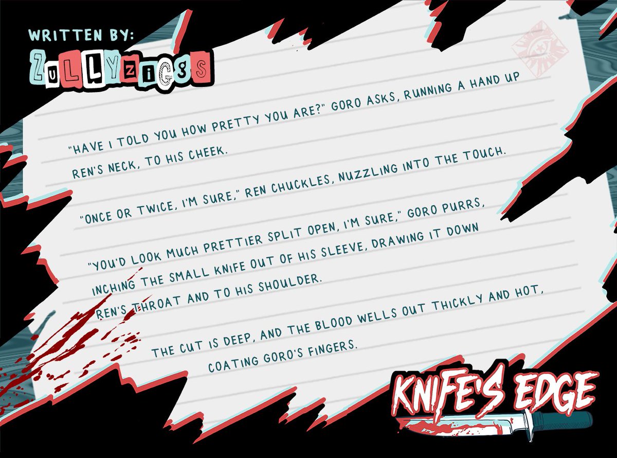 ZullyZiggs's tweet photo. Y'ALL NEED TO ORDER THIS ZINE TO READ MY TOTALLY NORMAL STORY
#knifesedgepreview https://t.co/9m9mfBBsUr
