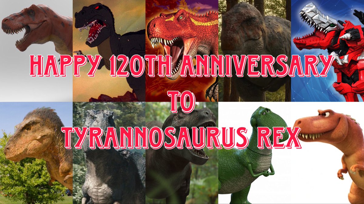 electric_75's tweet photo. Happy 120th Anniversary To The Amazing Dinosaurs that started being famous and became king for good reasons known as the Tyrant Lizard King Tyrannosaurus Rex.

#TyrannosaurusRex #TrexDay #Trex https://t.co/80GKFvBA6B