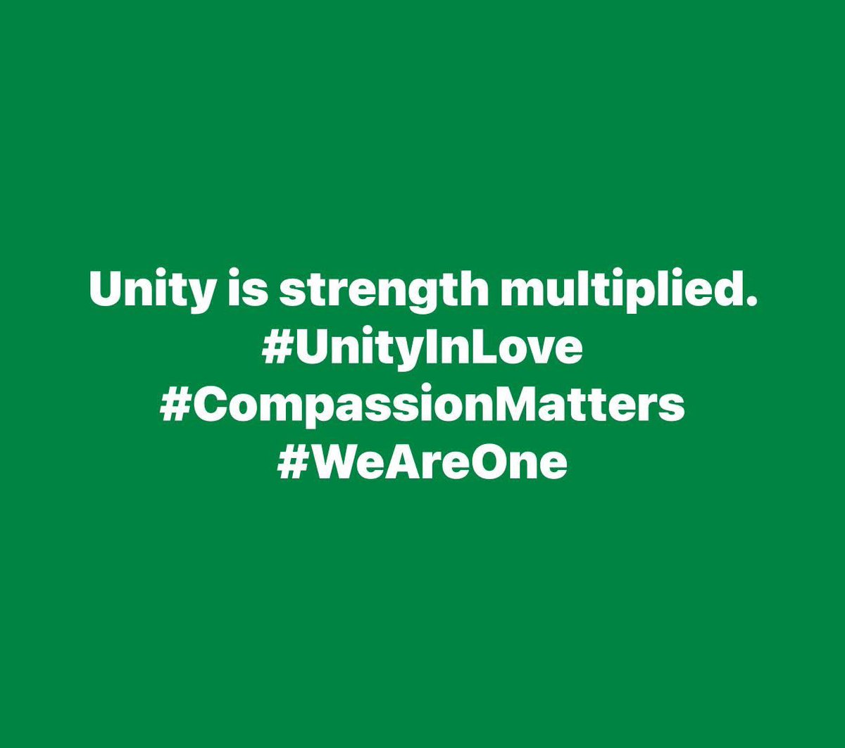 CharmaineTucker's tweet image. Unity is strength multiplied. #UnityInLove #CompassionMatters #WeAreOne