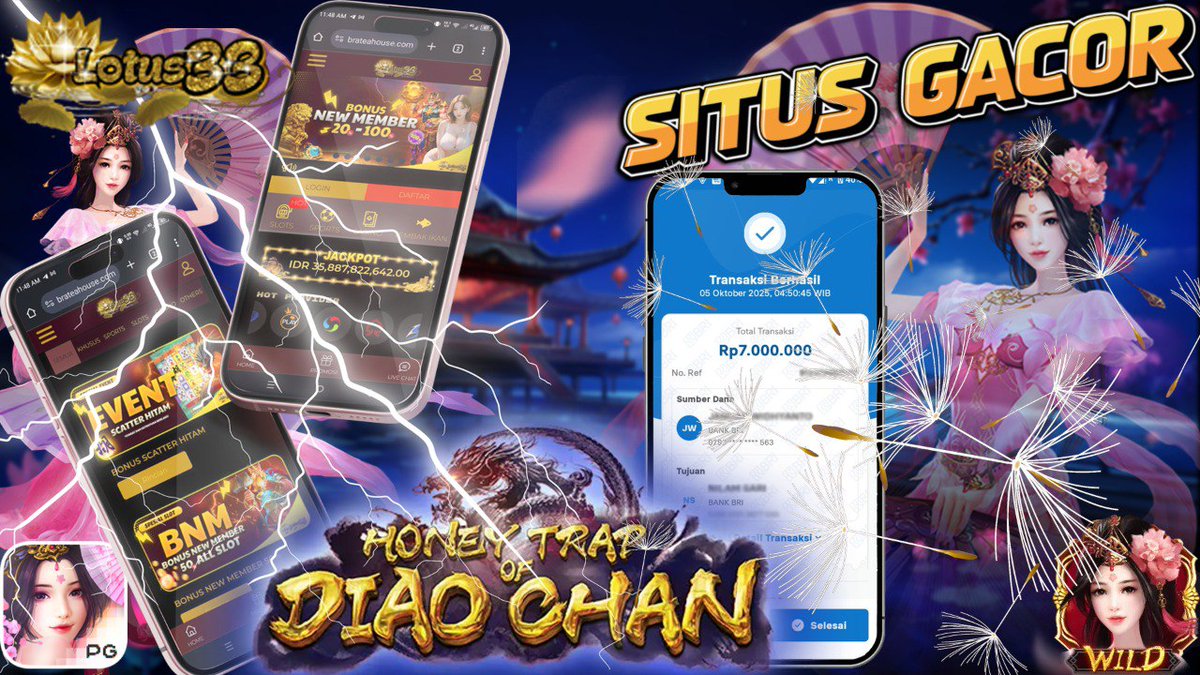 LOTUS33OFFICIAL's tweet photo. Situs Slot Gacor Viral LOTUS33 Anti Boncos
PROMOSI DAN BONUS LOTUS33

⚜️ BONUS NEW MEMBER ⚜️
🌸 BONUS NEW MEMBER 100%
🌸 BONUS DEPO VIA APK 15%

✨ BONUS HARIAN ✨
🌸 BONUS DEPOSIT HARIAN 5%
🌸 BONUS DEPOSIT HARIAN 10%
🌸 BONUS REDEPO 100% ALL GAMES
#lotus33 #ScatterHitam https://t.co/gE5qUm6Dti