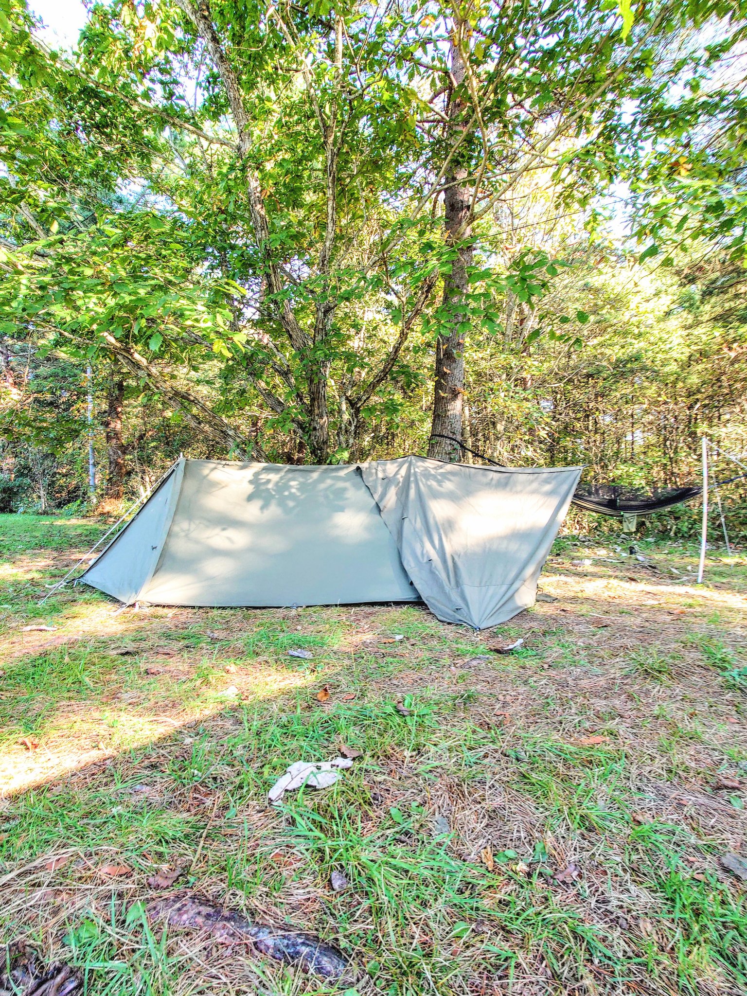 hide　フロントウォール BUNDOKソロティピー1TC用のフロントウォールを使って冬キャンプ