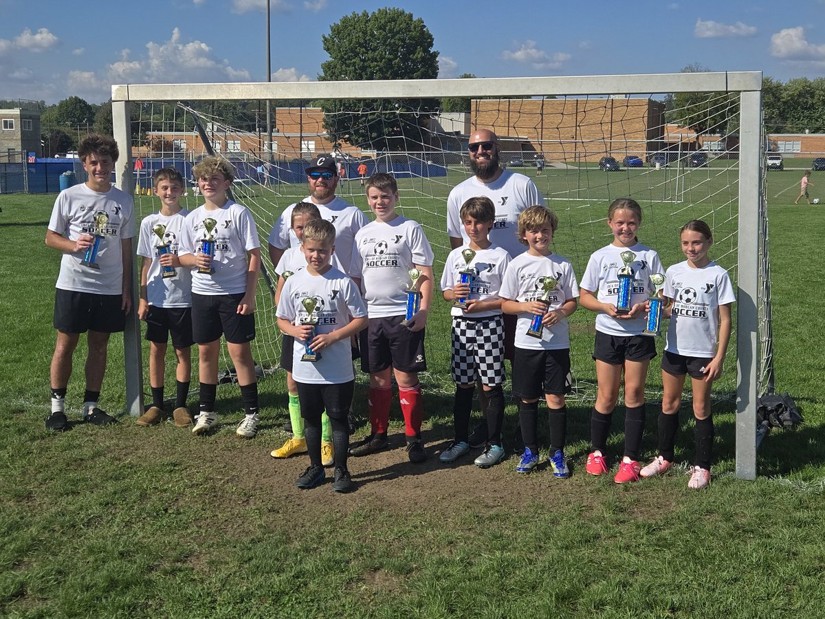 BBJYMCA's tweet photo. Congratulations to Team White, coached by Greg Spina and Ryan Ferguson, for their YMCA 14U tournament championship today.  White defeated Orange in PK's 4-2. https://t.co/vdNBU7SWwe