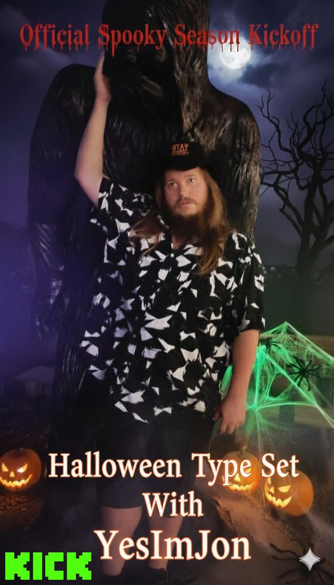 We are Kicking off the Spooky Season with a Halloween / Full Moon type set tonight at 10 PM EST on <a href="/KickStreaming/">KICK</a> . Then we are gonna carve pumpkins on stream after.

🎃👻🐈‍⬛️🦇💀

Come get into the Halloween spirit with me <a href="/KickCommunity/">KICK Community</a>