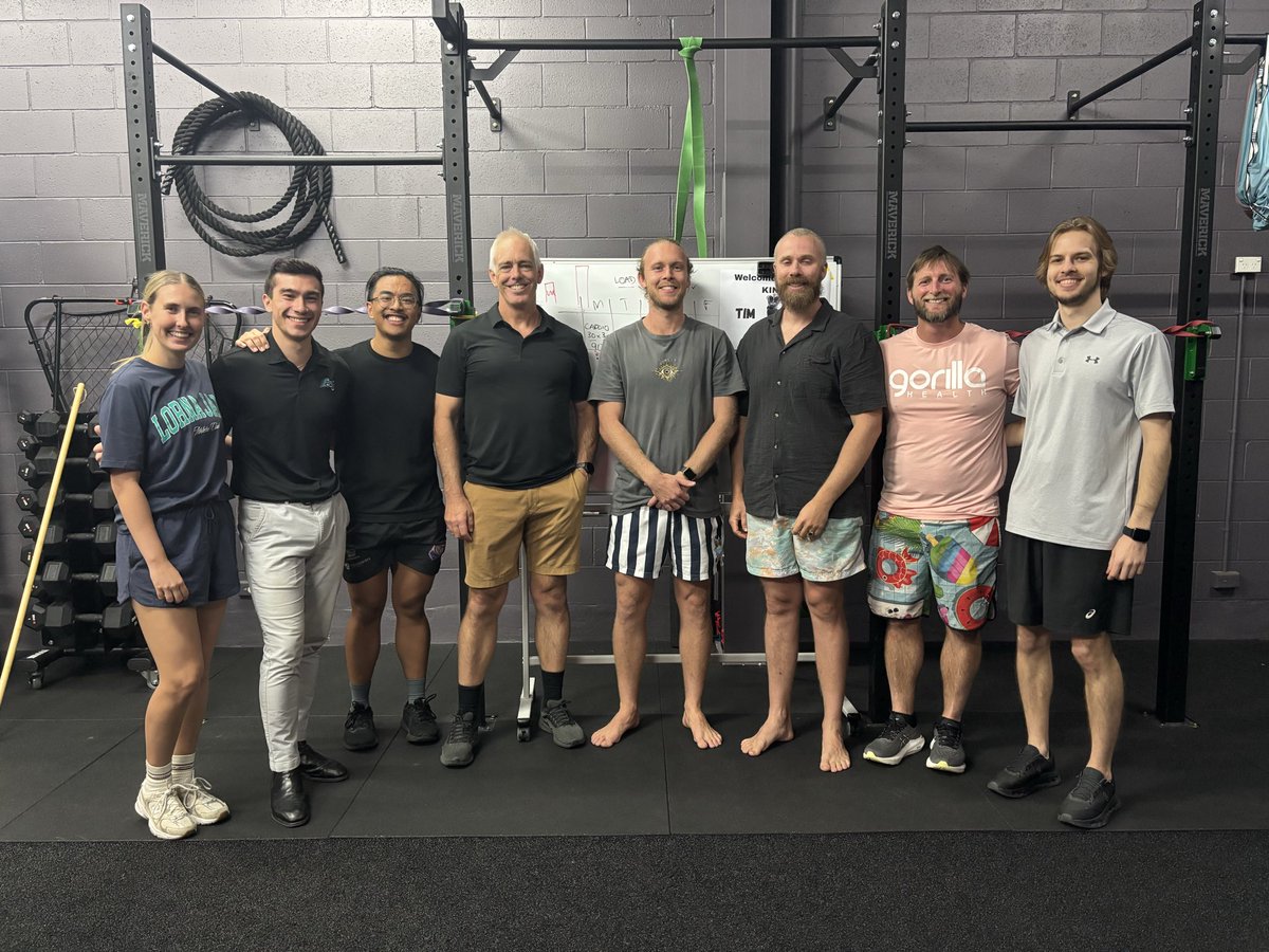 TimGabbett's tweet photo. Had a great time in Rockhampton discussing #optimalloading for specific tissues and systems with the Maximise Health Physio crew. So good to be able to talk through some research and then bounce straight into the gym to see how it works in practice! https://t.co/CgVWpQaktB
