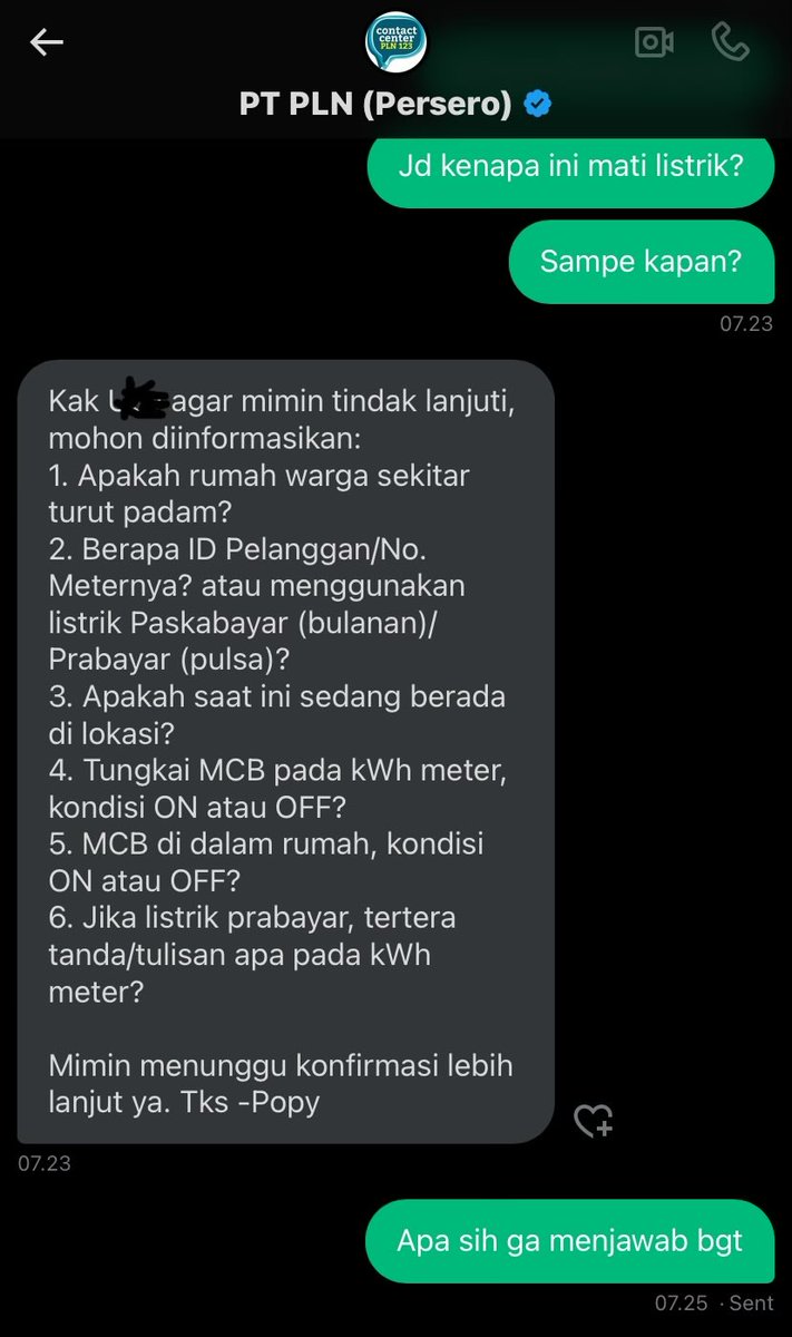 Pln blibet bgt bjil dahal cuma mau tau mati listriknya kenapa dan sampai kapan :) hadeeeeh pemerentah
