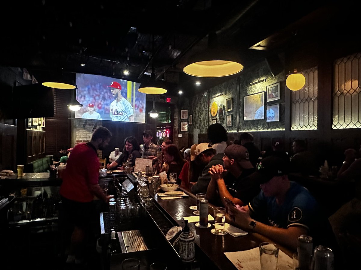 Indoctrinating <a href="/ShawnChittle/">Shawn G. Chittle</a> to #RedOctober at <a href="/BoundaryStoneDC/">Boundary Stone</a>!! Let’s go Phils! <a href="/BarredinDC/">Barred in DC</a>