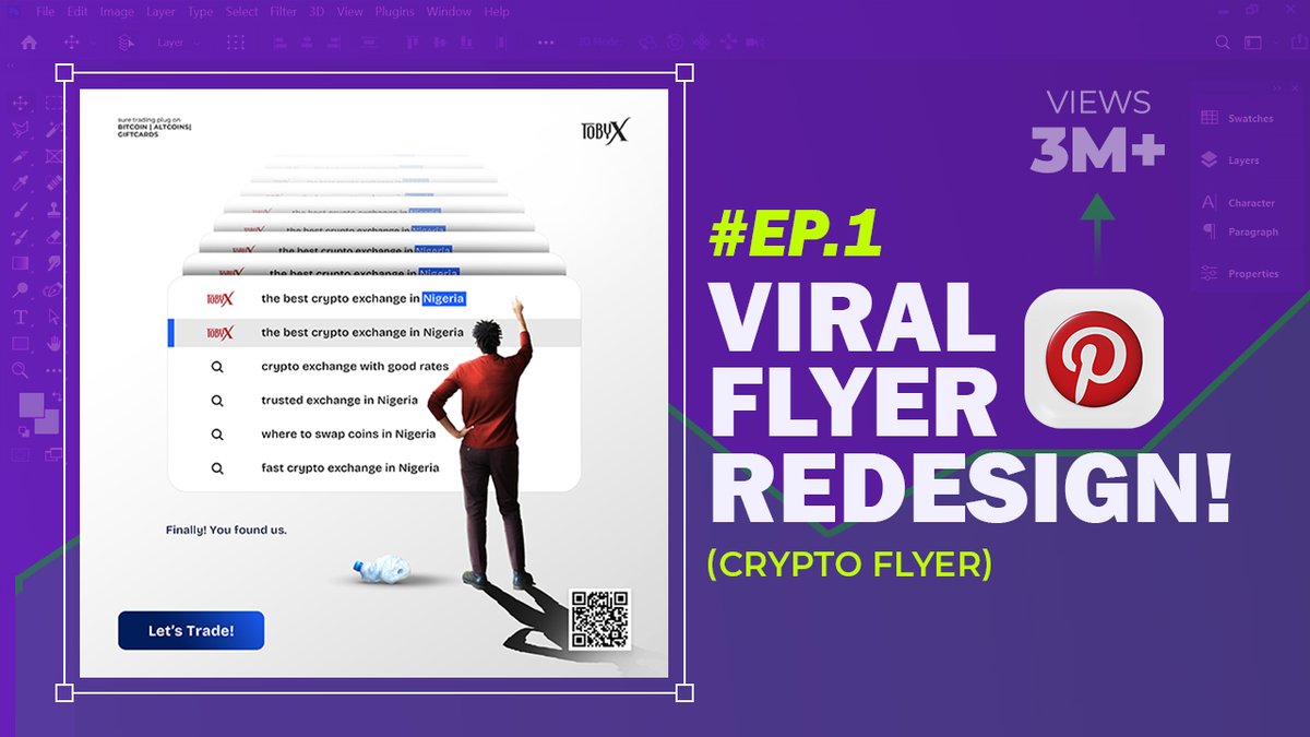 EP1: Viral Crypto Flyer Redesign | Step-by-Step in Photoshop (3M+ Views ... youtu.be/X6XsYmmC260?si… via <a href="/YouTube/">YouTube</a>
