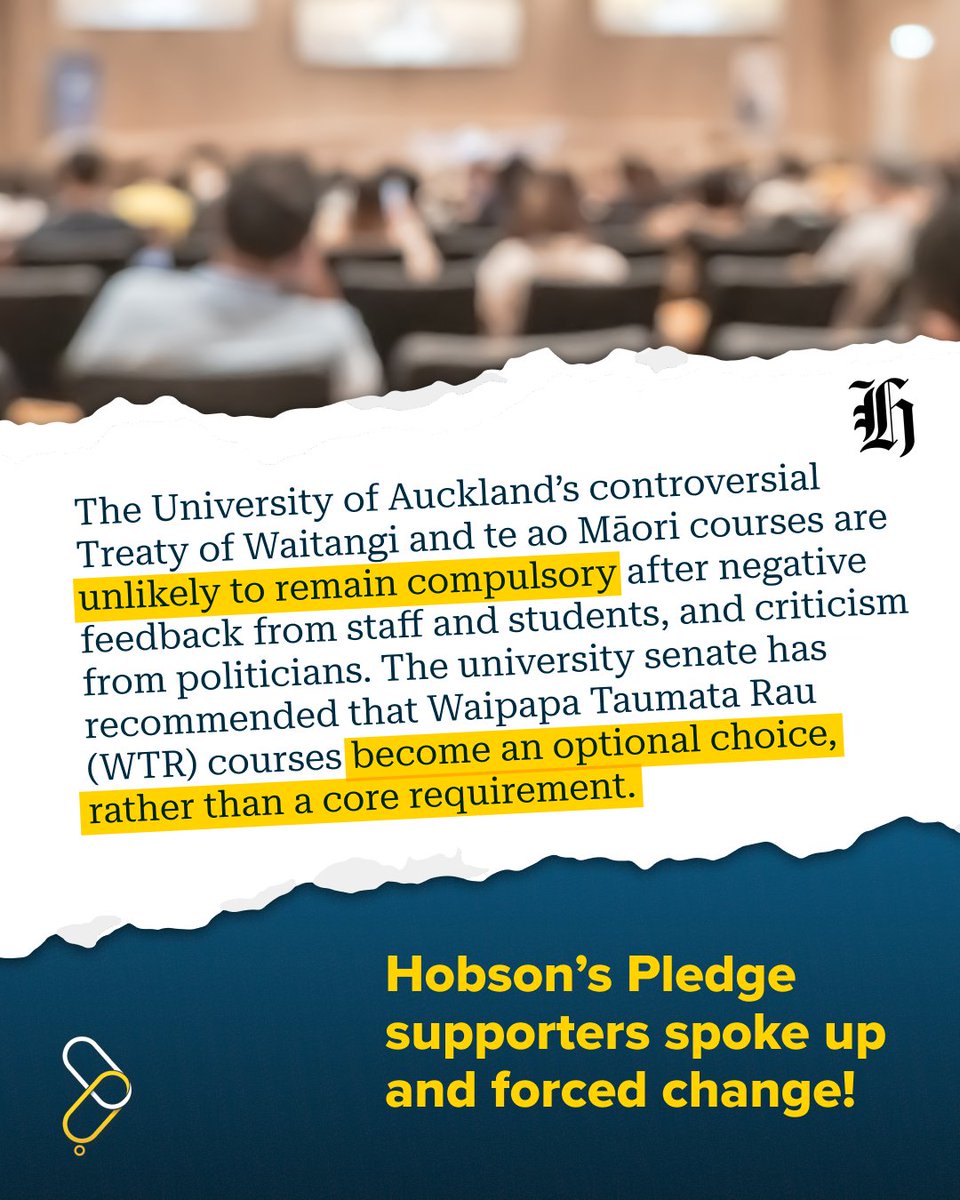Hobson’s Pledge supporters made their voices heard. The controversial Te Ao Māori course is now set to become optional, not compulsory. 

Hobson's Pledge supporters pushed back, politicians spoke out, and COMMON SENSE won.