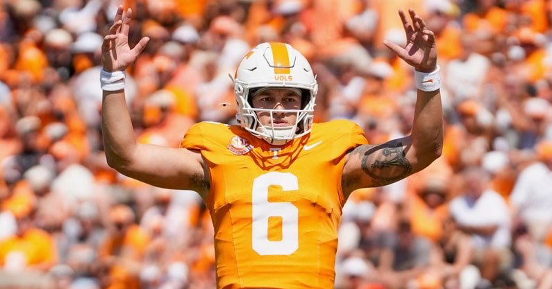 SullenSerf's tweet photo. After a full day of watching Diego Pavia, Arch Manning and Drew Allar… I feel very blessed Tennessee has this man https://t.co/vn0ZqKpoB8