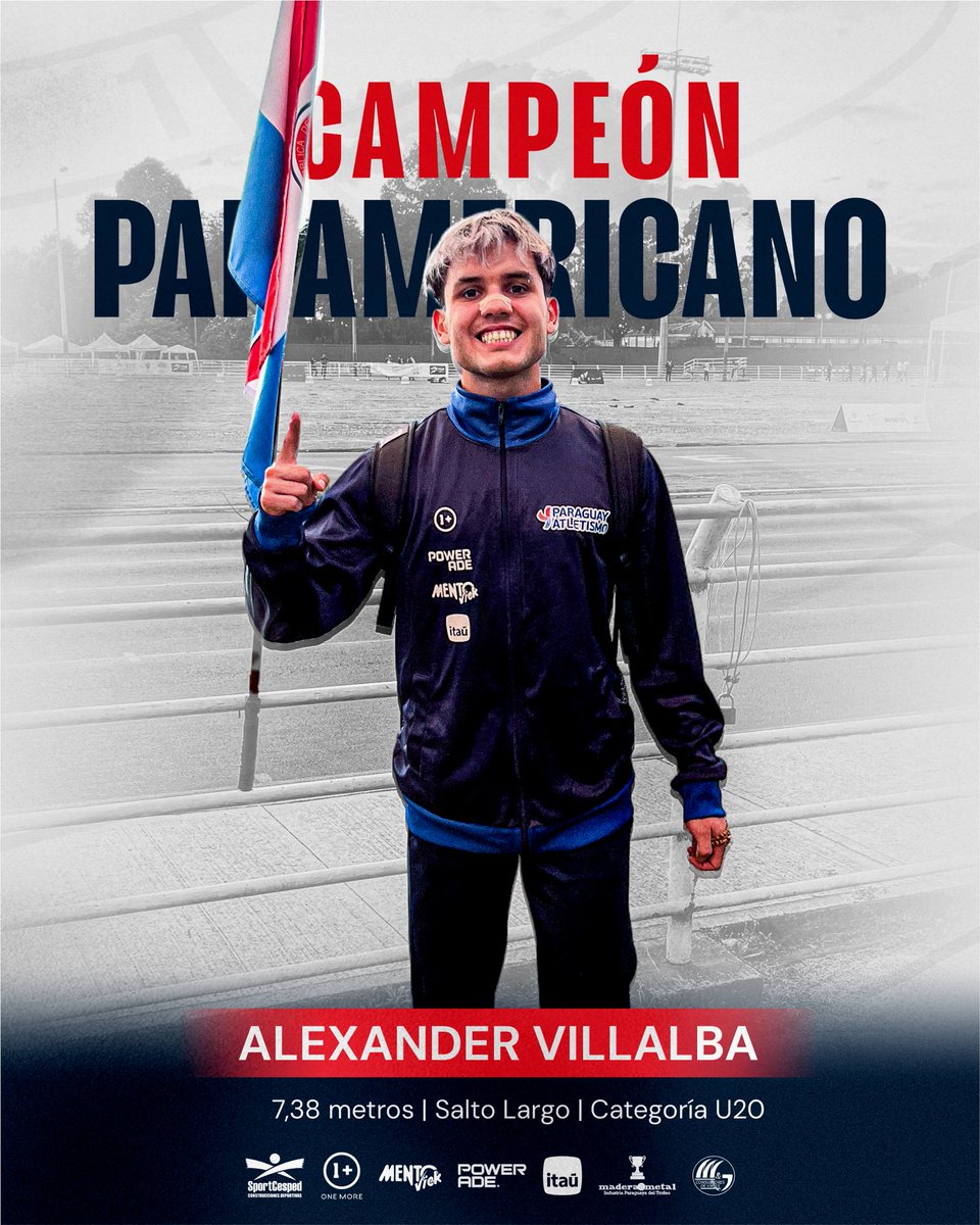 ¡𝗣𝗮𝗿𝗮𝗴𝘂𝗮𝘆 𝘃𝘂𝗲𝗹𝘃𝗲 𝗮 𝗯𝗿𝗶𝗹𝗹𝗮𝗿 𝗲𝗻 𝗲𝗹 𝗮𝘁𝗹𝗲𝘁𝗶𝘀𝗺𝗼 𝗰𝗼𝗻𝘁𝗶𝗻𝗲𝗻𝘁𝗮𝗹! 🥇🏃

Alexander Villalba logró el campeonato Panamericana U20 en salto largo, con una marca de 7.38 metros.

!VAMOS ALEX! 🇵🇾
#AtletismoParaguayo #FPA