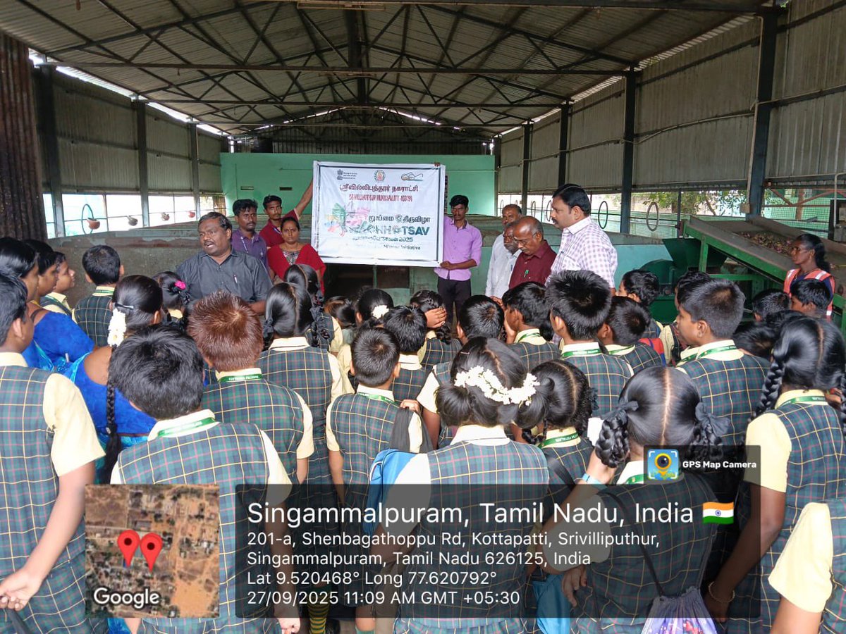 Greenowill_WM's tweet photo. At Greenowill’s MRF, students learned waste management from FSTP to MCC to MRF. Curiosity sparks awareness; caring hearts drive change.
@Wish_nu7 @Udhaystalin @mkstalin 

#Greenowill #WasteManagement #Sustainability #CircularEconomy #ThoomaiMission #Srivilliputhur #CleanTN https://t.co/786AbTJaX3
