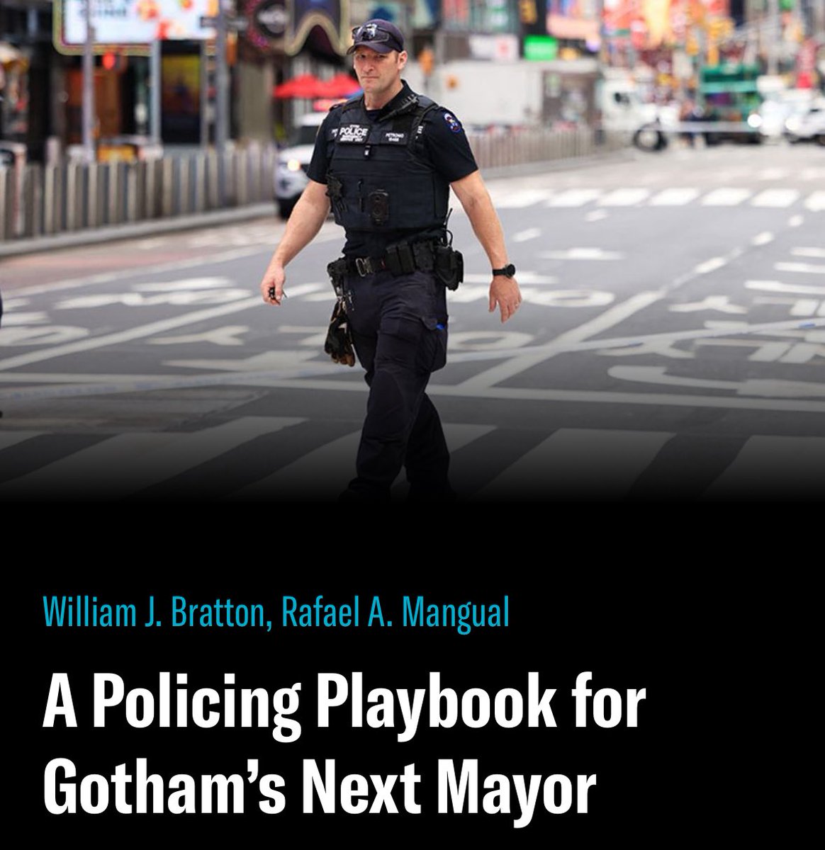 Bill Bratton (@commissbratton) on Twitter photo The city’s next leader must support the NYPD and preside over crime reductions.
My thoughts with Rafael Mangual in the City Journal: city-journal.org/article/new-yo… The city’s next leader must support the NYPD and preside over crime reductions.
My thoughts with Rafael Mangual in the City Journal: city-journal.org/article/new-yo…