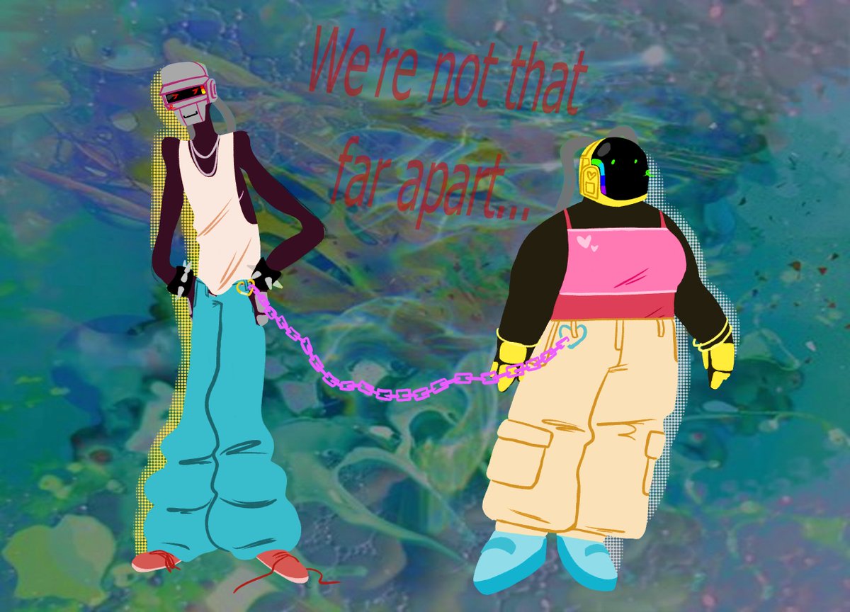 daftpunkyuri's tweet photo. stop looking at my old dapu art look at my brand new yuri just for you #daftpunk #daftslash #electroma nightmare nightmare nightmare https://t.co/p4vpFZF2Ro