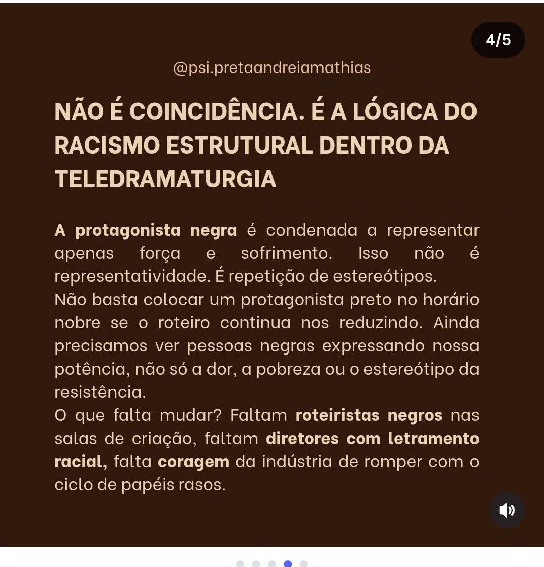 Quando o protagonismo da mulher negra assusta !
Não sou fã de remakers e essa versão de Vale tudo na minha opinião deveria ser uma novela sem ligação com a de 88. Pq toda trama foi alterada e todo protagonismo está na Odete. Débora é excelente atriz, mas a autora pecou mto!