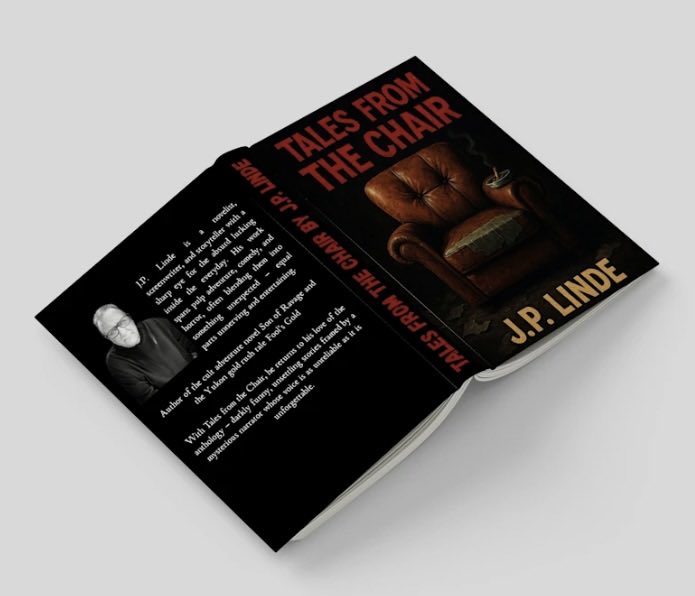 JPLinde2025's tweet image. Tales from the Chair (Preorder soon) “Darkly funny, eerily unsettling, and always surprising, this anthology is a midnight ride through nightmares that dare you to laugh — right before the shadows close in.” #bookspotlight #horrortale #comedy #ComingSoon