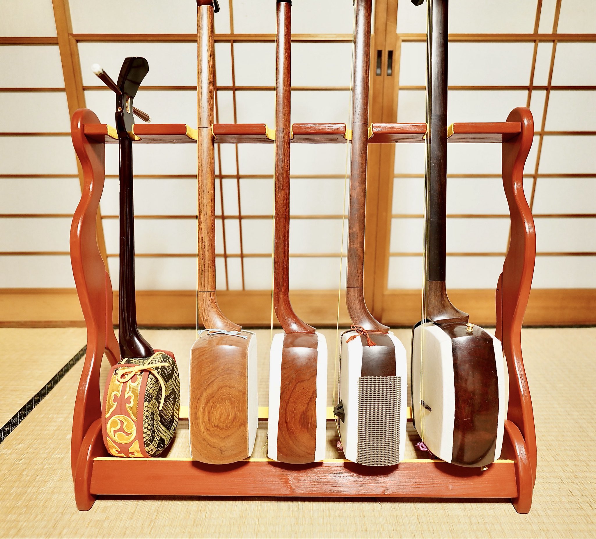木製三味線スタンド　太刀掛 ハイスタンダーダー幸生 on X: 