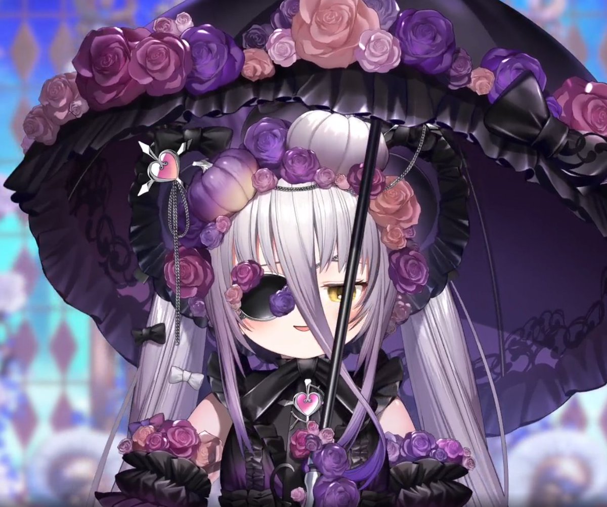 juubzz's tweet photo. New #Henya Halloween Outfit. Its so cute and spooky gorgeous. After a year of storage it is finally revealed!!! 

Also chat with the spooky outfit is cool too! We got stitched up a bit though~ I wonder if we misbehaved and got stitched up. https://t.co/3R4KOrDuwn