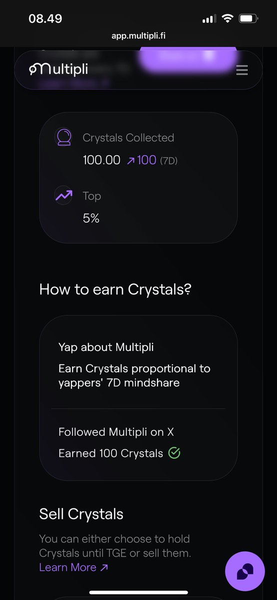 ptcandraa's tweet photo. Get Crystal from Multipli &amp; Worth $36

1. Follow @multiplifi
2. Go to : https://t.co/lGwPCXqtSh…
3. Click Crystals
4. Connect wallet &amp; X account
5. Claim 100 Crystals Instant

📌 100 Crystals secured, just connect Twitter &amp; Follow.
- Earn more weekly by yapping about @multiplifi https://t.co/6mGWPQAe0W