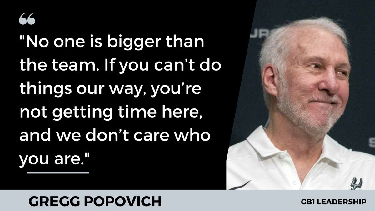 5 NBA Championships. 23 consecutive winning seasons.

The architect of sustained success.

Gregg Popovich built a dynasty on discipline, trust, and selflessness.

Here are 10 leadership lessons from a legend 👇

1: "It’s not about any one person. You’ve got to get over yourself