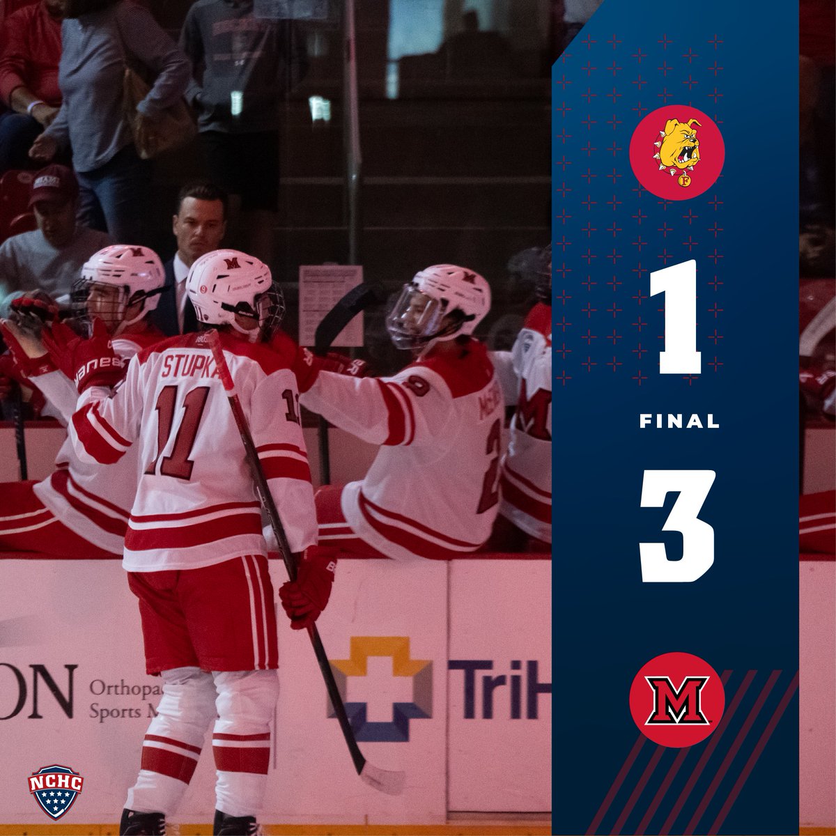 Miami completes the season-opening sweep! 🧹

#theNational // #RiseUpRedHawks