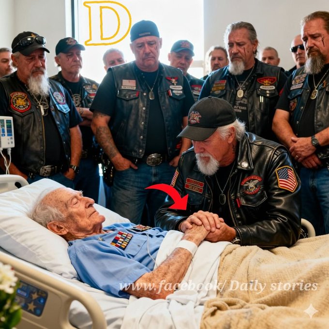 🔥故事很感人🔥20名骑士拒绝离开一位垂死老兵的病房——即使医院保安威胁要逮捕他们所有人。

老吉姆（Jim）已经孤独地躺在退伍军人医院的病床上三周，没有家人、没有朋友、没有访客。
这位在硫磺岛奋战过的89岁海军陆战队员，被遗忘在一张病床上，默默数着自己生命的最后几次呼吸。