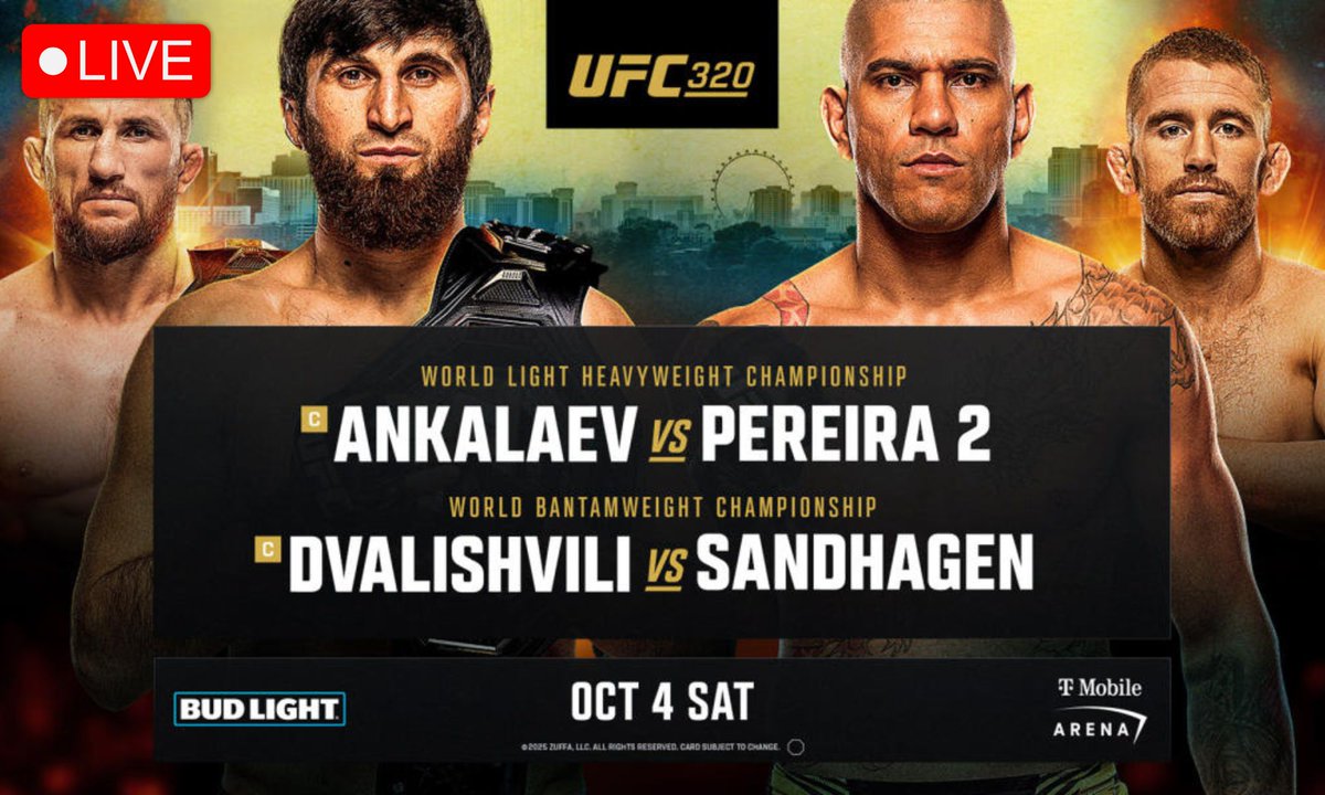 ufcstreamsxhd's tweet image. 💥Watch Now UFC 320: Magomed Ankalaev vs. Alex Pereira 2 full card Live Stream in HD!🥊

iPhone /Mobil/MAC⤵🔴
📱espn3itv.com/ufc-live/
📱espn3itv.com/ufc-premium-tv/

PC/TV⤵
📺espn3itv.com/ufc-streams/
📺
 
Stream UFC/MMA on TV ⬆️