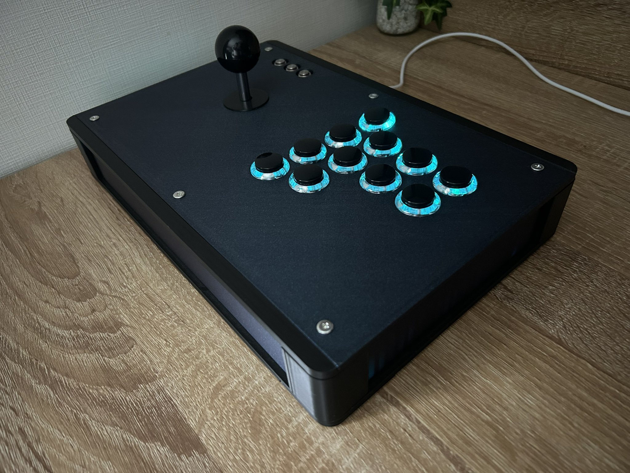 【CPC-L24】アーケードコントローラー　アケコン　自作　ブラック CPC-L24】アーケードコントローラーアケコン自作ブラック