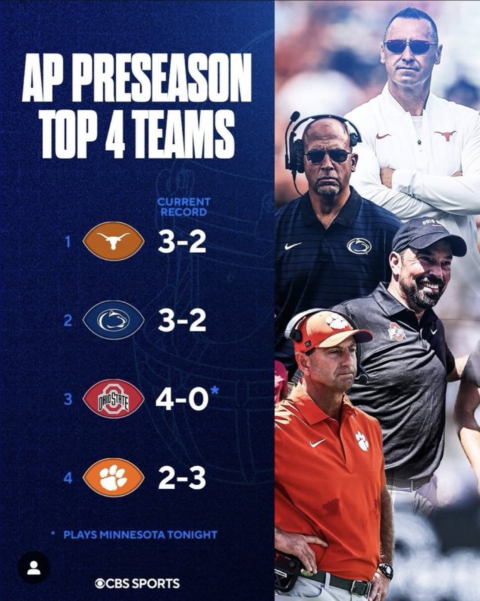 jrs_rankings's tweet photo. Not everyone can be Ohio State https://t.co/Vo1rfbdKIc